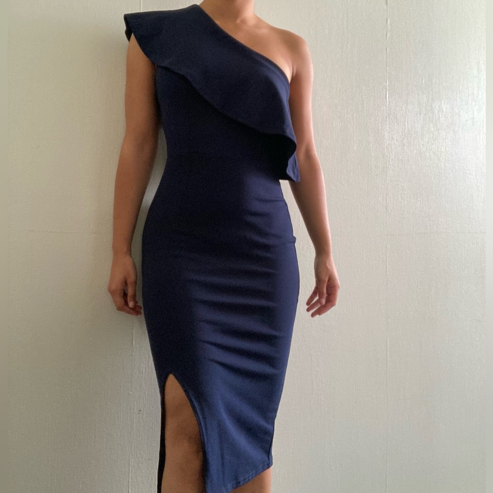 One Shoulder Midi Dress